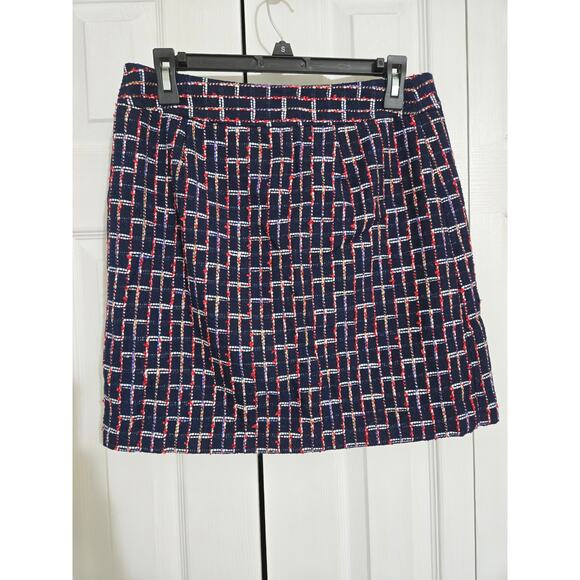 Ann Taylor loft size 2 womens tweed skirt with decorative front buttons - Picture 3 of 8